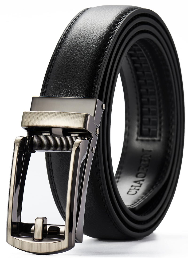 CHAOREN Mens Dress Belt - Ratchet Belt Leather 1 1/4" Comfort Click - Perfect Companion to Mens Dress Shoes - Image 1